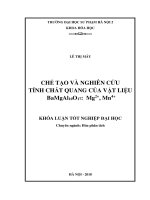 Chế tạo và nghiên cứu tính chất quang của vật liệu bamgal10o17 mg2+, mn4+
