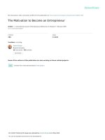 the motivation to become an entrepreneur