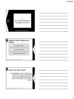 Bài giảng MARKETING MANAGEMENT LECTURE NOTES: chap 2 developing marketing strategy and plan 