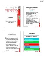 Bài giảng môn MARKETING PRINCIPLE LECTURE NOTES: Chapter 5 1 consumer behavior in business market 