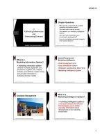 Bài giảng MARKETING MANAGEMENT LECTURE NOTES: chap 3 marketing environment analysis 