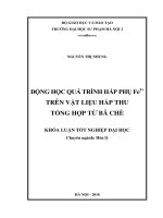 Động học quá trình hấp phụ fe3+ trên vật liệu hấp thu tổng hợp từ bã chè