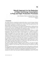 Chapter 12 Retrofit Approach for the Reduction of Water and Energy Consumption in Pulp and Paper Production Processes