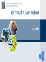 Thuật toán sắp xếp  kỹ thuật lập trình đại học KHTN