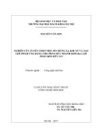 Nghiên cứu tuyển chọn một số chủng xạ khuẩn và tạo chế phẩm ứng dụng cho phân hủy nhanh rơm rạ làm phân bón hữu cơ 