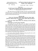 Báo cáo sơ kết 3 năm xây dựng nông thôn mới của Hội cựu chiến binh