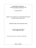 Nghiên cứu quy trình sản xuất bột dinh dưỡng trẻ em có bổ sung bột rau chùm ngây 