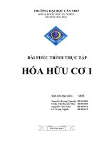 PHÚC TRÌNH THỰC TẬP HÓA HỮU CƠ 1