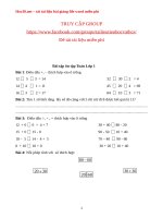 Bài tập toán lớp 1 cơ bản và nâng cao