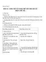 Giáo án Toán 3 chương 4 bài 12: Chia số có 5 chữ số cho số có 1 chữ số