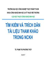 Cách tìm kiếm và trích dẫn tài liệu tham khảo luận văn