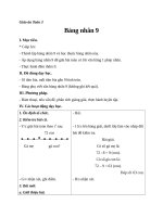 Giáo án Toán 3 chương 2 bài 24: Bảng nhân 9