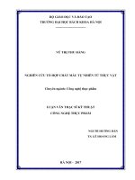 Nghiên cứu tổ hợp chất màu tự nhiên từ thực vật 