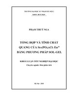 Tổng hợp và tính chất quang của Sr5(PO4)3Cl eu3+ bằng phương pháp sol gel (2018)