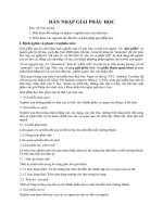 Bài giảng Giải phẫu học