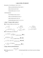 ĐẠI CƯƠNG VỀ HÀM SỐ TOÁN HỌC