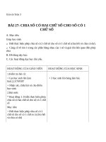 Giáo án Toán 3 chương 2 bài 27: Chia số có 2 chữ số cho 1 số có 1 chữ số