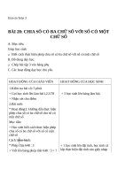 Giáo án Toán 3 chương 2 bài 28: Chia số có 3 chữ số cho số có 1 chữ số