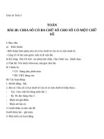 Giáo án Toán 3 chương 2 bài 28: Chia số có 3 chữ số cho số có 1 chữ số