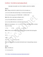 TẬP HỢP. TẬP HỢP CÁC SỐ TỰ NHIÊN. GHI SỐ TỰ NHIÊN