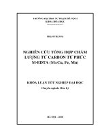 Nghiên cứu tổng hợp chấm lượng tử carbon từ phức m EDTA (m=cu, fe, mn) (2018)