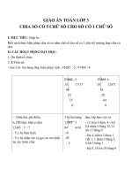 Giáo án Toán 3 chương 4 bài 12: Chia số có 5 chữ số cho số có 1 chữ số