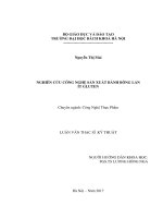 Nghiên cứu công nghệ sản xuất bánh bông lan ít gluten 