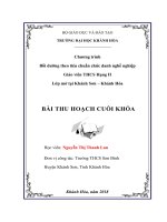 bài thu hoạch cuối khóa giáo viên thcs hạng 2