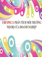 Chương 3: Phân tích môi trường nội bộ của doanh nghiệp