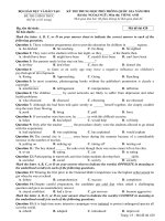 đề thi chính thức thpt quốc gia tiếng anh mã 420 năm 2018