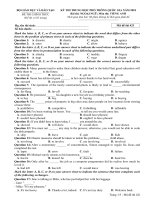 đề thi chính thức thpt quốc gia tiếng anh mã 421 năm 2018