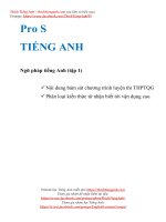 Pros ngữ pháp tiếng anh (tập 1)   Cô Mai Phương