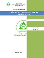 Dự án xây dựng bãi đậu xe thông minh 0903034381