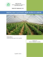 Dự án Trồng rau sạch kết hợp nuôi cua đinh Huyện Củ Chi TPHCM 0903034381