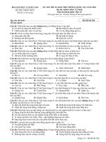 đề địa lí chính thức thpt quốc gia năm 2018 mã 304