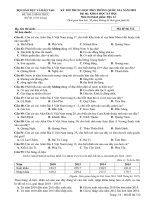 đề địa lí chính thức thpt quốc gia năm 2018 mã 312