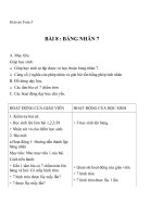 Giáo án Toán 3 chương 2 bài 8: Bảng nhân 7