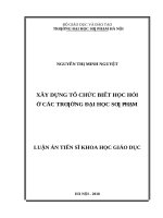 XÂY DỰNG tổ CHỨC BIẾT học hỏi ở các TRƢỜNG đại học sƣ PHẠM