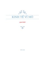 VẤN ĐỀ LẠM PHÁT TRONG KINH TẾ HỌC VĨ MÔ