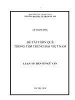 Đề tài thôn quê trong thơ trung đại Việt Nam