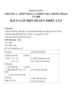 Giáo án Toán 3 chương 2 bài 9: Gấp một số lên nhiều lần