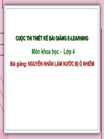 Thiết kế bài giảng ELEARNING : Khoa học nguyen nhan lam nuoc bi o nhiem