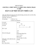 Giáo án Toán 3 chương 2 bài 9: Gấp một số lên nhiều lần