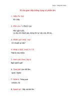 30 câu tiếng Anh giao tiếp thông dụng