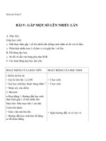 Giáo án Toán 3 chương 2 bài 9: Gấp một số lên nhiều lần