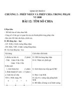 Giáo án Toán 3 chương 2 bài 12: Tìm số chia