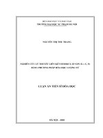 NGHIÊN cứu lý THUYẾT LIÊN kết HYDRO X–H∙∙∙ON (x = c, n) BẰNG PHƢƠNG PHÁP hóa học LƢỢNG tử 