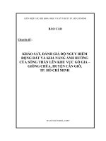 khảo sát, đánh giá độ nguy hiểm động đất và khả năng ảnh hưởng của sóng thần lên khu vực gò gia – giồng chùa, huyện cần giờ, tp  hồ chí minh 