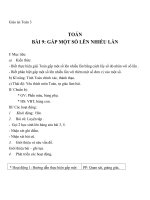 Giáo án Toán 3 chương 2 bài 9: Gấp một số lên nhiều lần