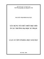 Xây dựng tổ chức biết học hỏi  ở các trường đại học sư phạm